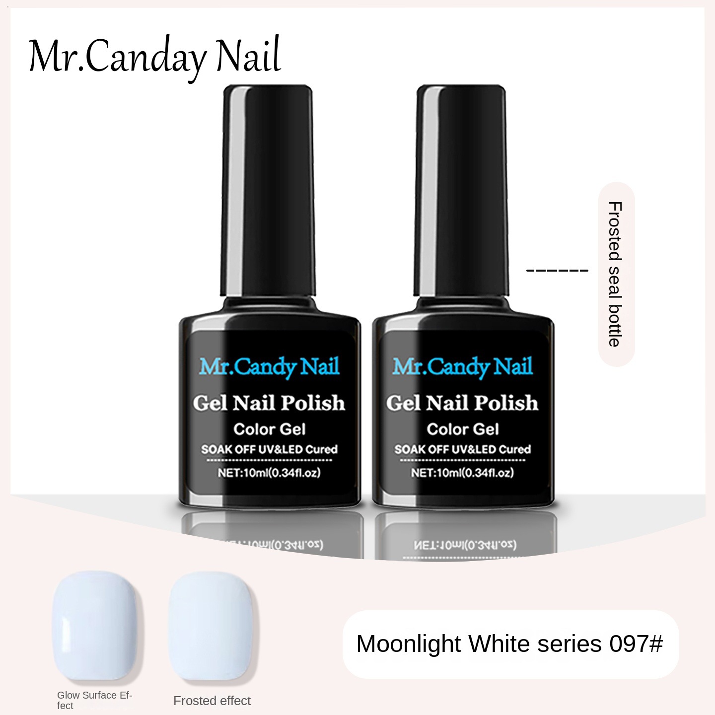 Moonlight White Nail Polish - Long-Lasting 6 Color Set