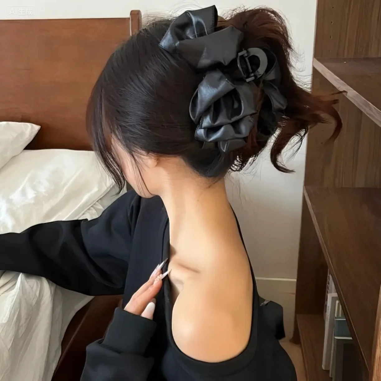 Elegant Leather Cloud Bubble Hair Clips - New 2025 Style